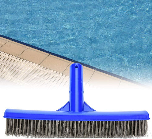 Brush Pool Brush Steel Wire 1Pc Swimming Pool Wall Brush with Steel Wire Bristles for Spa Pond Cleaning Equipment...