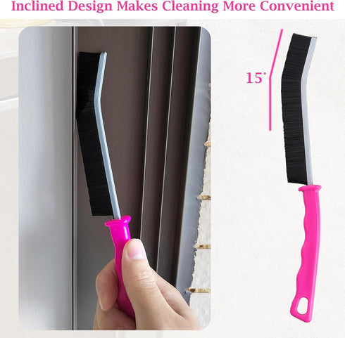 4 Pcs Hard Bristle Crevice Cleaning Brush, Multifunctional Gap Cleaning Brush Tool for Household Use, Grout Cleaner Brush Kitchen Bathroom Gap Bru...