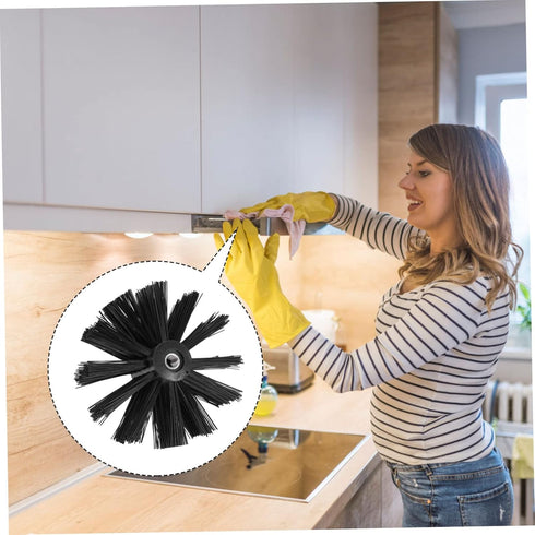 2pcs Chimney Brush Chimney Cleaning Brush Vent Brush Drill Cleaning Brush Chimney Sweep Drill Attachment Replacement Air Duct Cleaner Cleaning Bru...