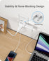 LENCENT 3 to 2 Prong Outlet Adapter, 2 Prong Outlet Extender, Wall Tap Plug Splitter with 4 AC Outlets 4 USB Charger Cube(2 USB C), Polarized Plug...