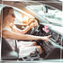 Frienda Bling Heart Diamond Car Accessories for Women, Crystal Car Rear View Mirror Charms Car Decoration Valentine's Day Gifts Lucky Hanging Inte...