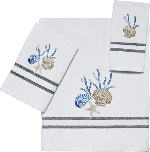 Avanti Linens - Fingertip Towel, Soft & Absorbent Cotton Towel (Blue Lagoon Collection)...