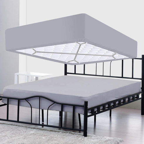 ACEDÉCOR Sheet Straps, Fitted Sheet Clips Under Mattress Keeping Sheets in Place, Bed Sheet Holders Straps for Twin, Full, Queen, King(Light Grey)...