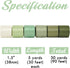 HUIHUANG Sage Green Ribbon 1-1/2 inch Light Sage/Dusty Sage/Moss Green/Antique White Satin Ribbon Set for Flower Bouquet, Gift Wrapping, Hair Bows...