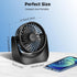 Desk Fan with Strong Airflow, 6.8 Inch Quiet Small Portable Table Fan, Brushless motor, 3 Speed Settings, 360° Adjustable Tilt Head, Rechargeable,...