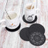 36 Pieces 4 inch Round Black Cards Cardstock Thick Kraft Paper Coaster Cards Blank Cardstock Slices for Mandala Painting DIY Coasters Painting Wri...