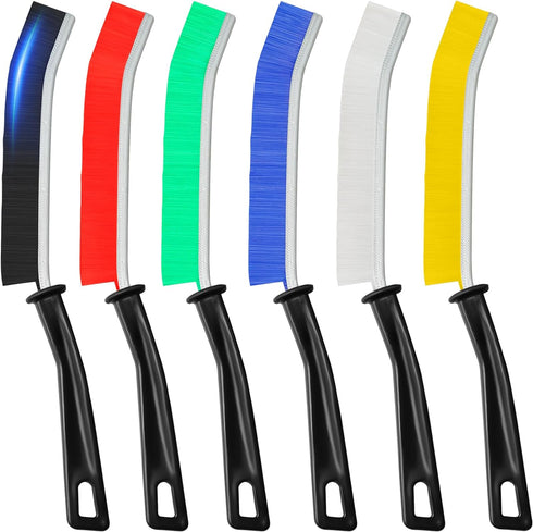 Premium 6Pcs Colorful Hard Bristle Crevice Cleaning Brushes, Multifunctional Crevice Cleaning Tools, Designed for Cleaning Narrow Spaces, Suitable...