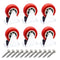 1.5 inch Rigid No-Swivel Plate Hard Rubber Caster Wheels for Furniture and Workbench 6 Packs(Free Screws)...