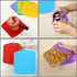 Two Purple Heavy-Duty Premium Kitchen Hot Pan Trivets | 4-in-1 Multipurpose Silicone Pot Holders-Coaster | Free Funnel, Non-Slip, High-Density, Ho...