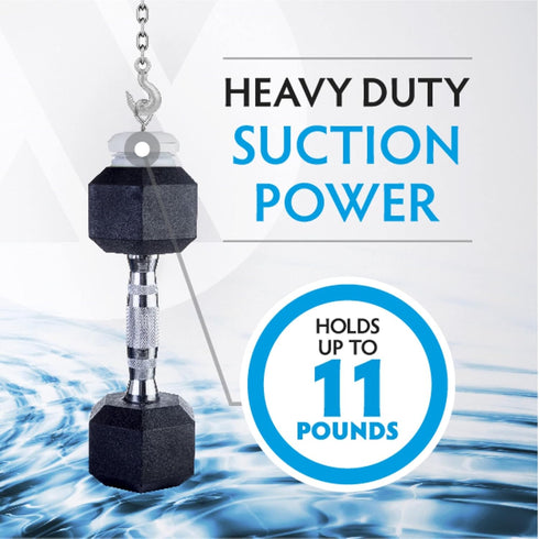 SlipX Solutions Patented On The Dot Power Lock Suction Cup Hook, Razor Holder & Phone Cradle (Perfect for Shower & Mirror, Holds 11 lbs, 2 Pack)...