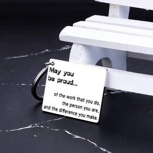 Employee Appreciation Gift for Coworker Boss Thank You Keychain for Friends Volunteer Coach Mentor Women Men Christmas Birthday Retirement Jewelry...