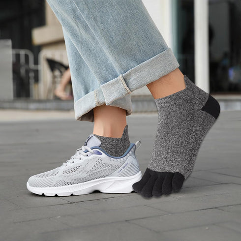 Meaiguo Toe Socks No Show Running Five Finger Socks for Men Women 4 Pairs...