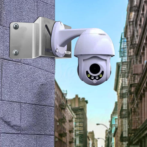 WiTi Stainless Steel Exterior Outside Wall Corner Mount for PTZ Camera,Solid Holder Bracket for a Wide View Angle Installing CCTV Surveillance Cam...