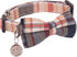 ADOGGYGO Soft Bowtie Dog Collar, Red Blue Plaid Dog Collar with Detachable Bow tie Adjustable Pet Plaid Collars for Small Medium Large Dogs Pets (...