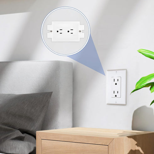 5PCS BE1-2 Electrical Outlet Box Extenders, 1 Gang Electric Box Extender with 10PCS Screws, Power Outlet Accessories (White)...