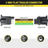 Oyviny 4 Way Flat Trailer Extension Coiled Cable 3 Feet Stretchable 18AWG Vehicle-Side and Trailer-Side 4-Pin Trailer Wiring Harness Pure Copper W...