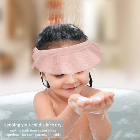 Baby Kids Shower Cap Shower Cap for Kids Shampoo Bath Bathing Hat Silicone Adjustable Washing Hair Shower Bathing Protection Bath Cap for Toddler,...