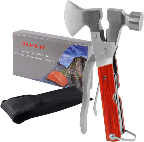 Camping Gear Multitool, Cool & Unique Birthday Gifts for Men Dad Husband Boyfriend, 18-in-1 Survival Gear for Outdoor Hunting Hiking, Emergency Es...