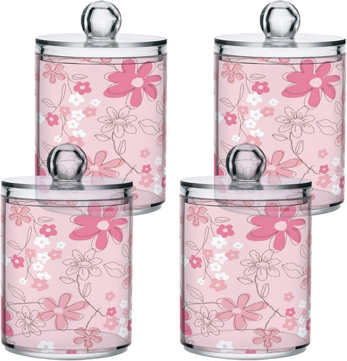 Kigai Watermelon 2PC Airtight Transparent Plastic Storage Jar Food Storage Container Plastic for Food Herbs Tea etc with Storage Lid easy to use a...