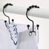 Shower Curtain Hooks, Goowin Shower Curtain Rings, Stainless Steel Black Shower Curtain Hooks, Shower Curtain Rings Rust Proof, Free Sliding Doubl...
