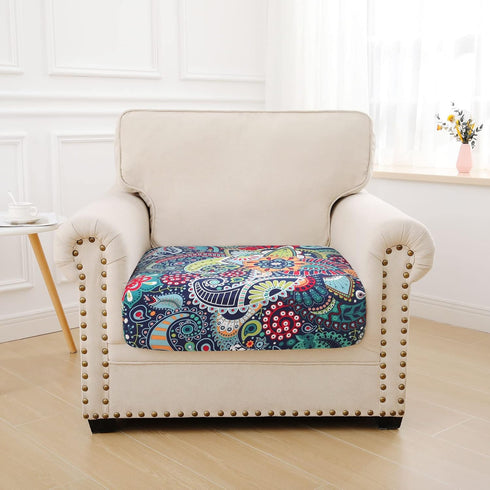 hyha Printed Couch Cushion Covers, Floral Sofa Covers Washable for Cushion Couch, Stretch Pattern Outdoor Cushion Covers for Patio Furniture with ...
