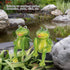 2PCS Frogs Statue Outdoor, 3 Inch Resin Garden Frogs Statue Outdoor Cute Frog Sculpture Frog Lawn Ornament for Pathway Yard Lawn Patio Decorations...