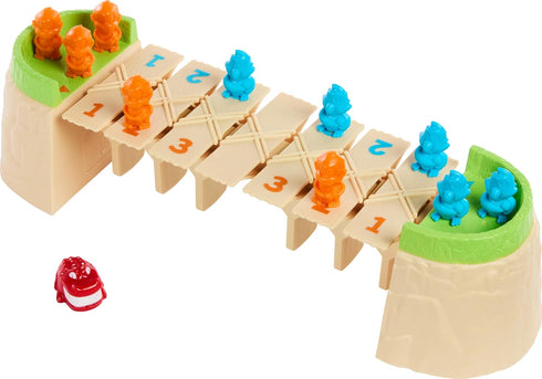 Mattel Games Greedy Gator 2-Player Kids Game for Game Night, Get Monkeys Across The Bridge First with Rolling Alligator...