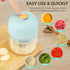 Electric Garlic Chopper, Portable Veggie Chopper, 350ML Garlic Grinder Masher Onion Chopper, Blender to Vegetable, Cordless Food Processor for Gin...