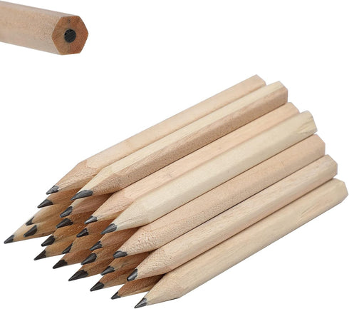 LUTER 24pcs Short Hexagon Pencils Mini Wood Pencils Hexagonal Pencils Short Wood Pencils Bulk for Preschoolers, Toddlers, Kindergarten, School, Ho...
