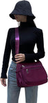 Nylon Crossbody Bags for Women Multiple Pockets Shoulder Handbag Casual Lightweight Waterproof Tote Purse...