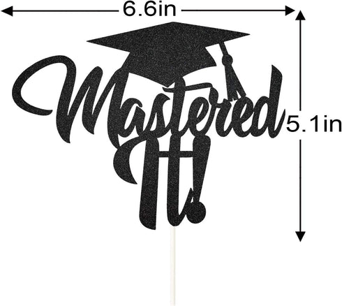 Mastered It Cake Topper 2021 High School Graduation Cake Decor College Graduation Party Decorations Supplies...