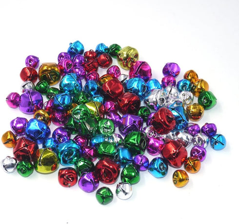 Craft Kits and Supplies 100 Mix Colorful Christmas Jingle Bells...