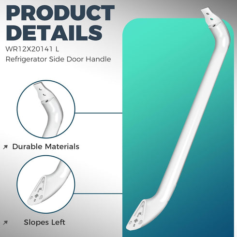 Romalon WR12X20141 L WR12x22148 Refrigerator Side Door Handle Left Replacement Bottom Door Handle...