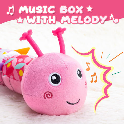 Baby Toys 0-6-12 Months,Infant Musical Stuffed Animals Activity Toys with Muti-Sensory Crinkle,Rattles,Baby Girl Toys Gifts for Newborn Tummy Time...