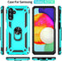 Androgate Phone Case for Galaxy A13 5G/ A04s, Green, Heavy Duty Protection with Ring Holder Stand, Military-Grade Shockproof Cover, HD Screen Prot...