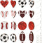 Cheriswelry 8 Pairs Sports Theme Earring Set with Baseball Football Basketball Rugby Wood Earring Pendants Earring Hooks Jump Rings for Sports Lov...