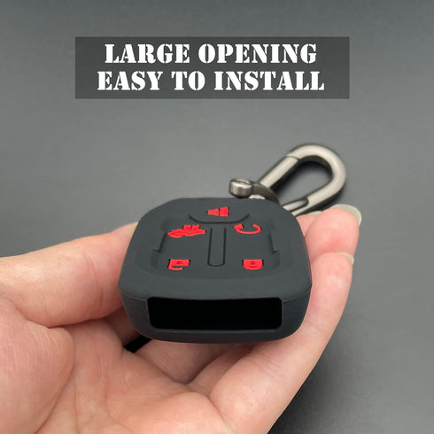 TANDRIVE 2PCS Silicone Smart Key Fob Cover for 2023 2022 2021 2020 2019 GMC Sierra and Chevy Silverado 1500 2500HD 3500HD, Remote Protector Case(5...