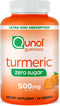 Qunol Zero Sugar Turmeric Gummies, Gummy with 500mg Turmeric Curcumin, Joint Support Supplement, Ultra High Absorption Tumeric Curcumin, Vegetaria...
