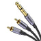 MOSWAG 1/4 inch TRS to Dual RCA Audio Cable,Gold Plated Copper Shell Heavy Duty 6.35mm 1/4 inch Male TRS to 2 RCA Male Stereo Audio Y Splitter Cab...