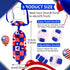 4th of July Dog Ties, 12pcs Independence Day Blue and Red Samll Dog Collar Neck Ties, Handmade Patriotic Day Dog Ties for Small Dogs, Pet Dog Ties...