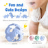 Dinosaur Teething Toys: Lightweight Soft Silicone Sensory Toys - Textured for Babies 0-18 Months - Easy to Clean, BPA-Free - Blueberry Blue...