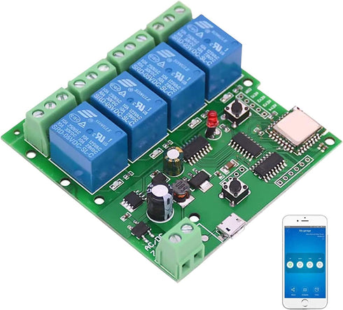 WiFi Wireless Inching Relay Monentary/Self-Locking Switch Module DIY Smart Home Remote Control DC 5-32V AC90-260V Ewelink App iOS/Andriod Compatib...