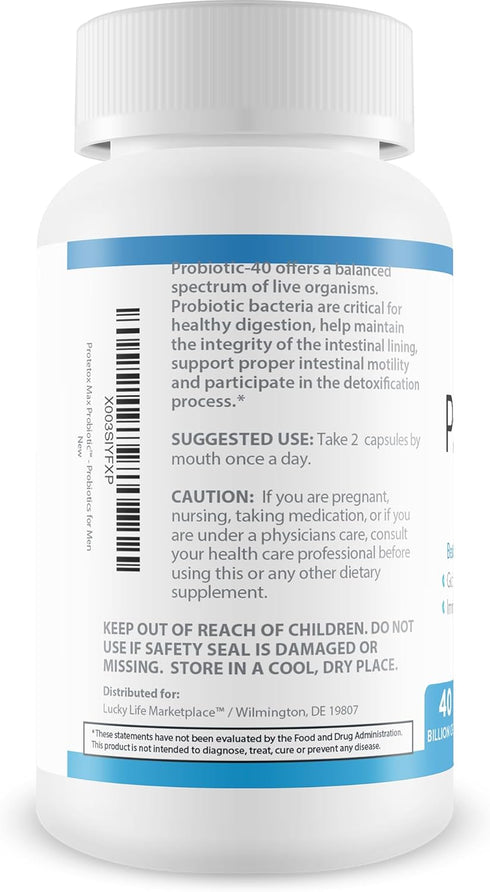Protetox Max Probiotic - Premium Probiotic Formula - Help Reduce Gut Bloat & Support Digestive Health - Natural Immune Support - Best Probiotics f...