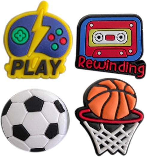 monochef Shoe Charms for Boys Teens: 35pcs Cute Shoe Decoration Charms for Shoes Bracelet Wristband Clog Sandals Party Favors Gifts Kids Adults Ba...
