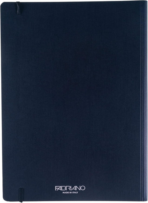 Fabriano Ecoqua Plus Hidden Spiral-Bound Notebook, 8.3" x 11.7", A4, Lined, Navy...