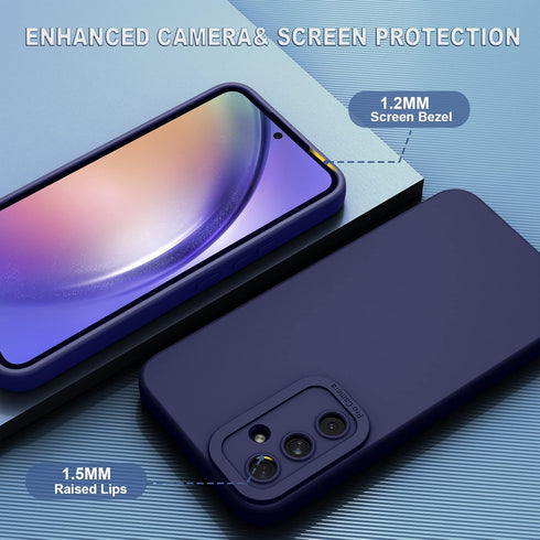 Samsung Galaxy a54 5g Case: Liquid Silicon Protective Military Grade Armor Samsung a54 Case,Heavy Duty Protection Phone Cases (Blue, a54 5g)...