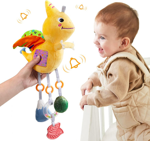 TUMAMA Dinosaur Hanging Rattle Toy, Car Seat Stroller Crib Mobile Toy for 3 6 9 12 Months Boys, Girls Newborn Infants Toddlers...