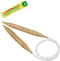 KnitPal 47-inch (120cm) Thick Oak Wooden Circular Knitting Needles with Cable Size 19 - Large Knitting Needles for Chunky Yarn with eBook - US Siz...