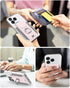 Magnetic Wallet with Card Holder, Compatible with Mag-Safe, Leather Card Holder, Wallet with Phone Ring for iPhone 15/14/13/12 Series, 7 Cards Hol...