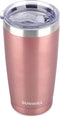 SUNWILL Travel Coffee Tumbler 20 oz, Insulated Mug with Lid, Stainless Steel Cup for Hot and Cold Drinks, Rose Gold...